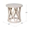 International Concepts Round Ceylon End Table, 24 in W, 24 in L, 24 in H, Wood, Unfinished OT-46ER - alternate 5